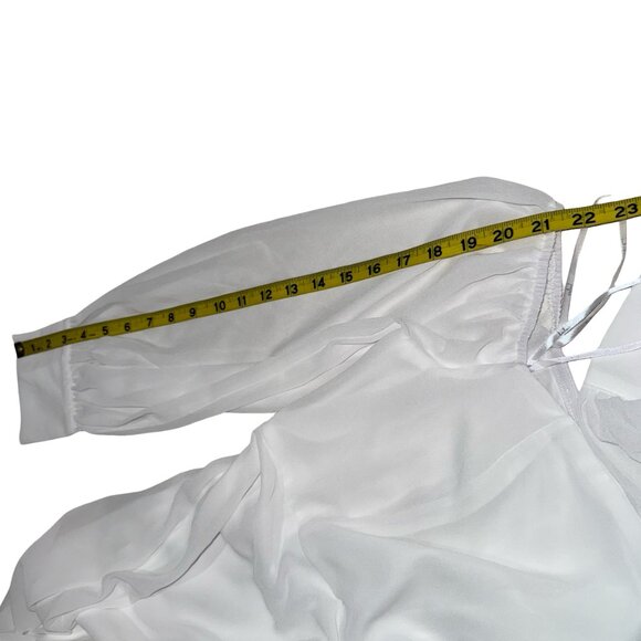 Lulus Feel the Romance White Off-the-Shoulder Maxi White Dress XL NWT - Picture 10 of 16